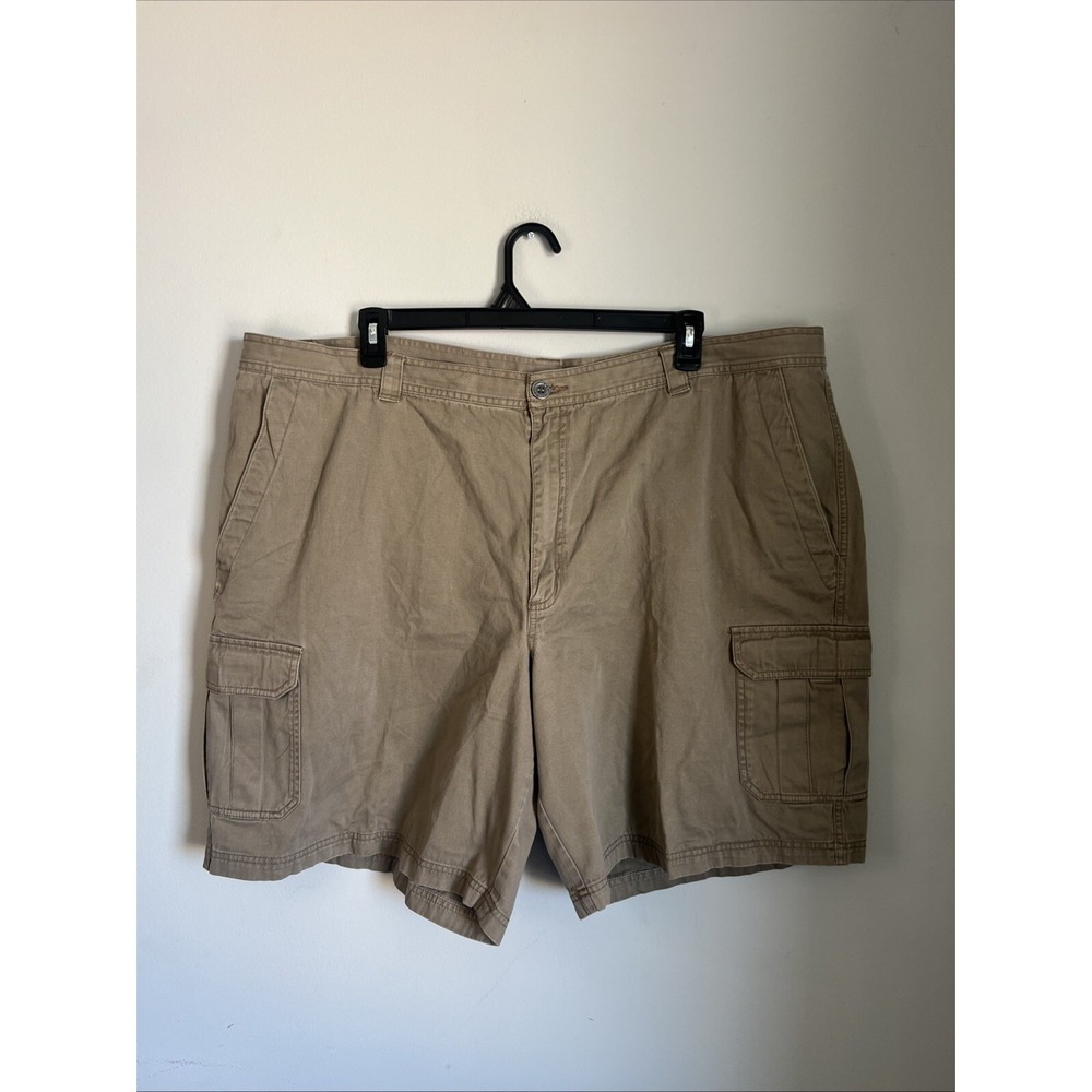 Columbia Cargo Shorts Men's 48 W10 Cotton Brown Pockets Chino